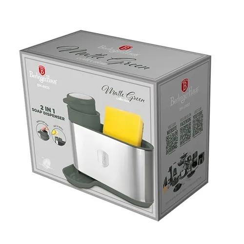 Dozownik Kuchenny Z Uchwytem Matte Green Collection BerlingerHaus BH-8933
