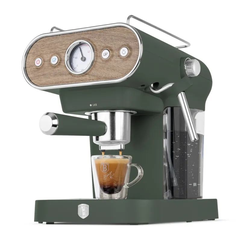 Ekspres Kolbowy 3 w 1 Matte Green Collection BerlingerHaus BH-9857