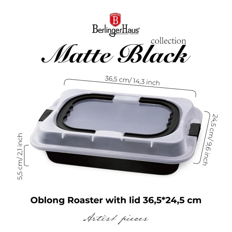 Forma Do Pieczenie Z Pokrywą BerlingerHaus BH-8641 Matte Black Collection