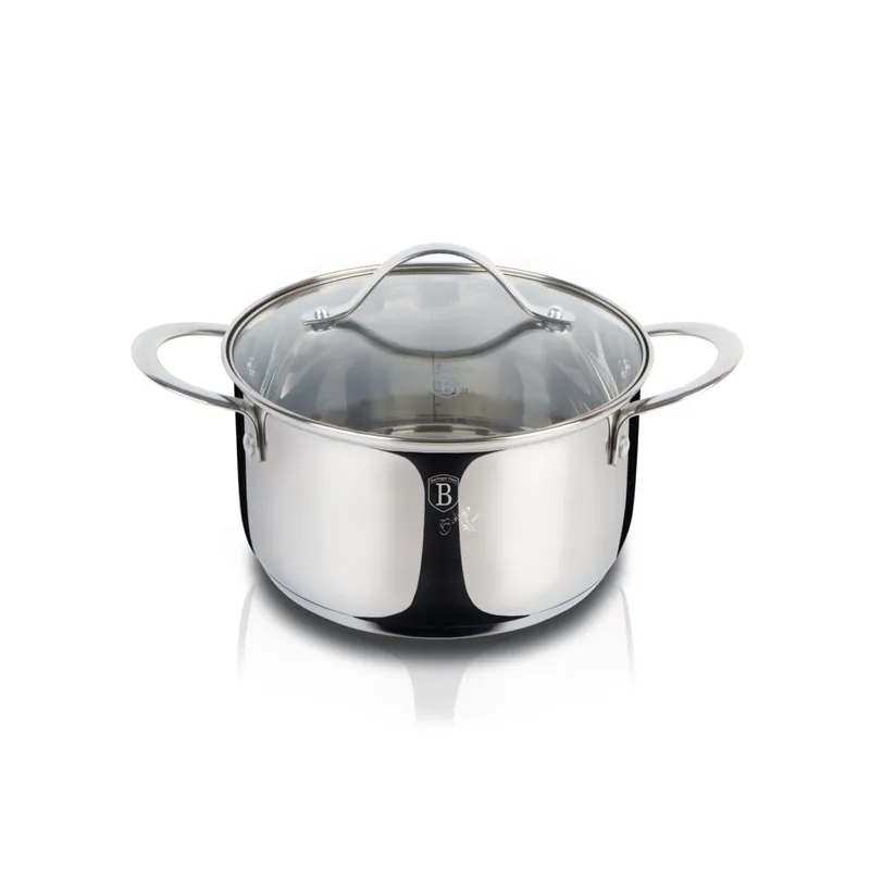 Garnek Z Pokrywką 16 cm BerlingerHaus BH-6585 Silver Jewellery Collection