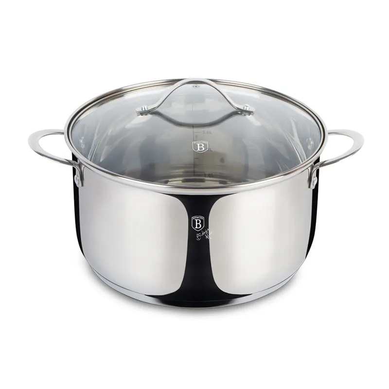 Garnek Z Pokrywką 24 cm BerlingerHaus BH-6587 Silver Jewellery Collection