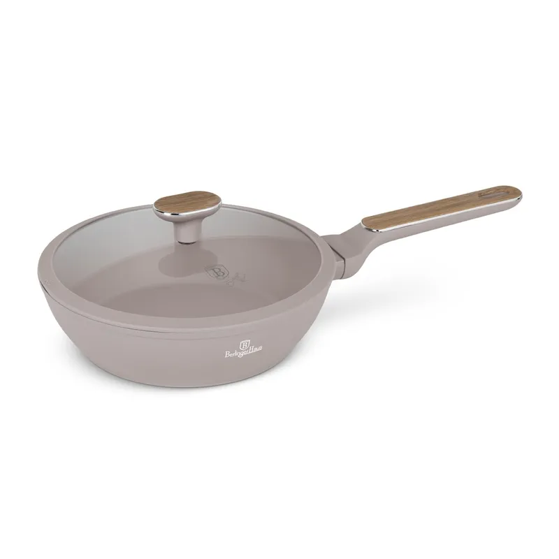 Głęboka Patelnia Z Pokrywką 24cm BerlingerHaus BH-8333 Taupe Nordic