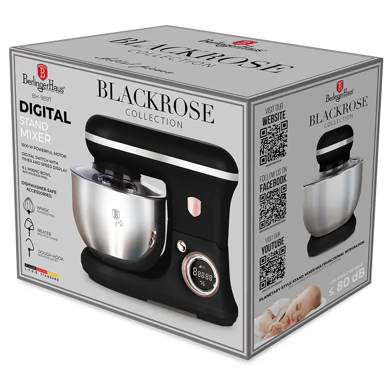 Robot Kuchenny Planetarny 1500W BerlingerHaus BH-9897 Black Rose