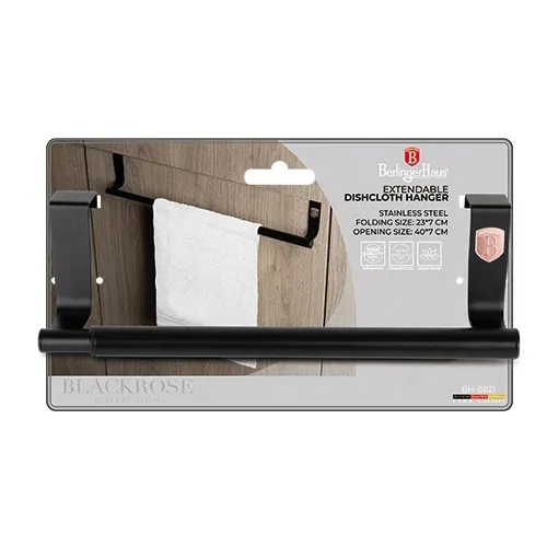 Wieszak Na Ściereczki | Ręcznik Papierowy Regulowany - BerlingerHaus BH-8821 Black Rose