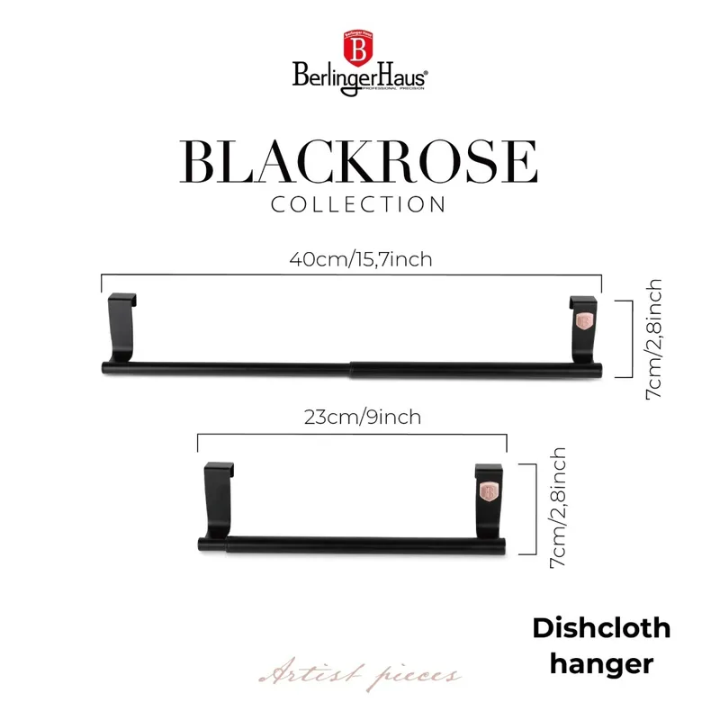 Wieszak Na Ściereczki | Ręcznik Papierowy Regulowany - BerlingerHaus BH-8821 Black Rose