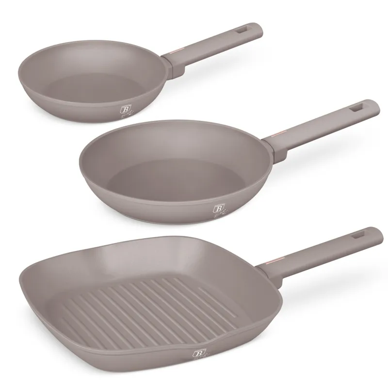 Zestaw 3 Patelni BerlingerHaus Taupe BH-8109