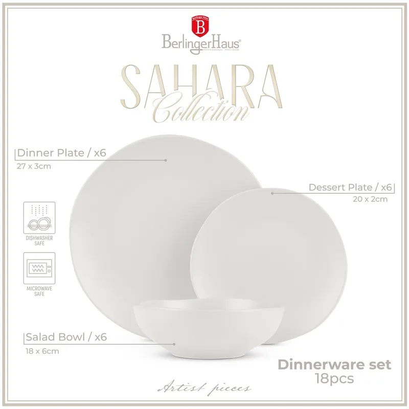 Zestaw Obiadowy 18 el. BerlingerHaus Sahara BH-10022