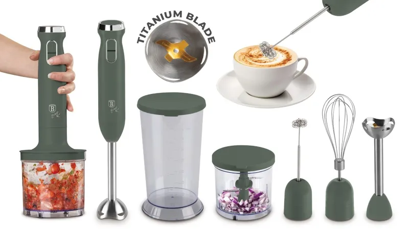 Blender Ręczny 6w1 BerlingerHaus LP-BH-264 Matte Green