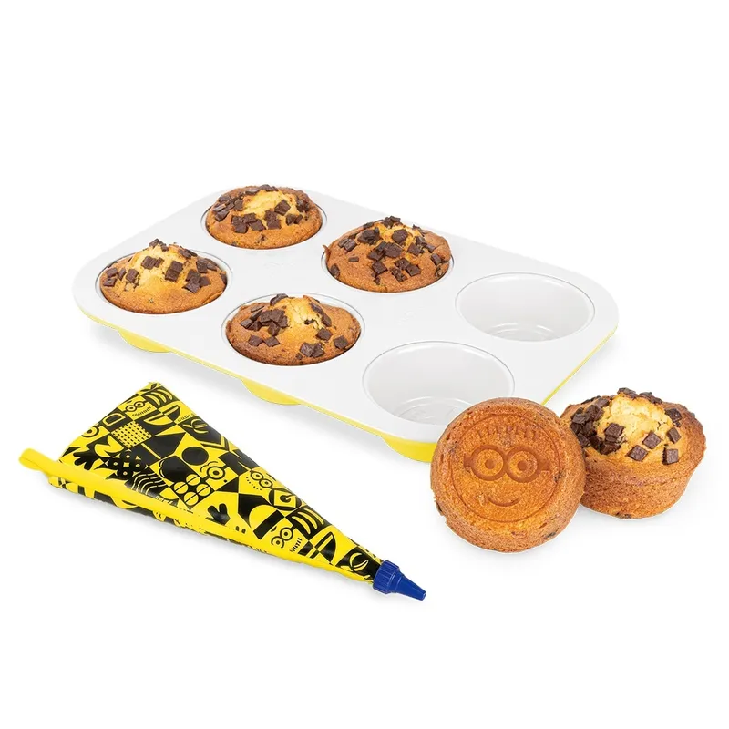 Forma Do Muffinów 6 szt. Z Workiem Cukierniczym Minionki Collection BerlingerHaus BH-8708MN