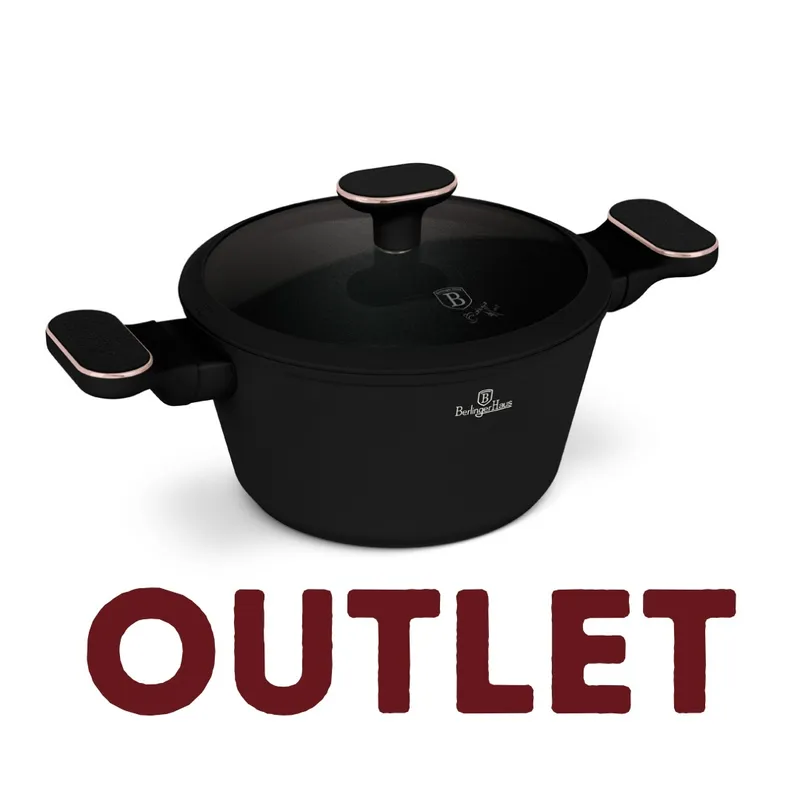 Garnek Z Pokrywką 20cm BerlingerHaus BH- 8357 | Black Rose Collection | OUTLET