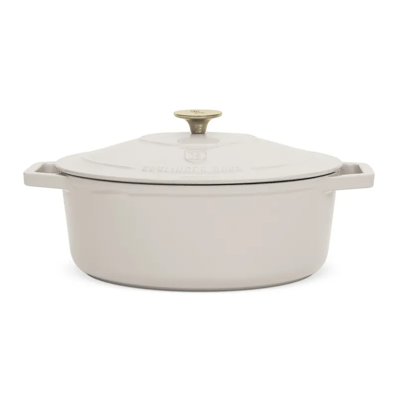 Garnek Żeliwny Owalny 5,56l Z Pokrywką 32cm BERLINGER HAUS Sahara BH-8967