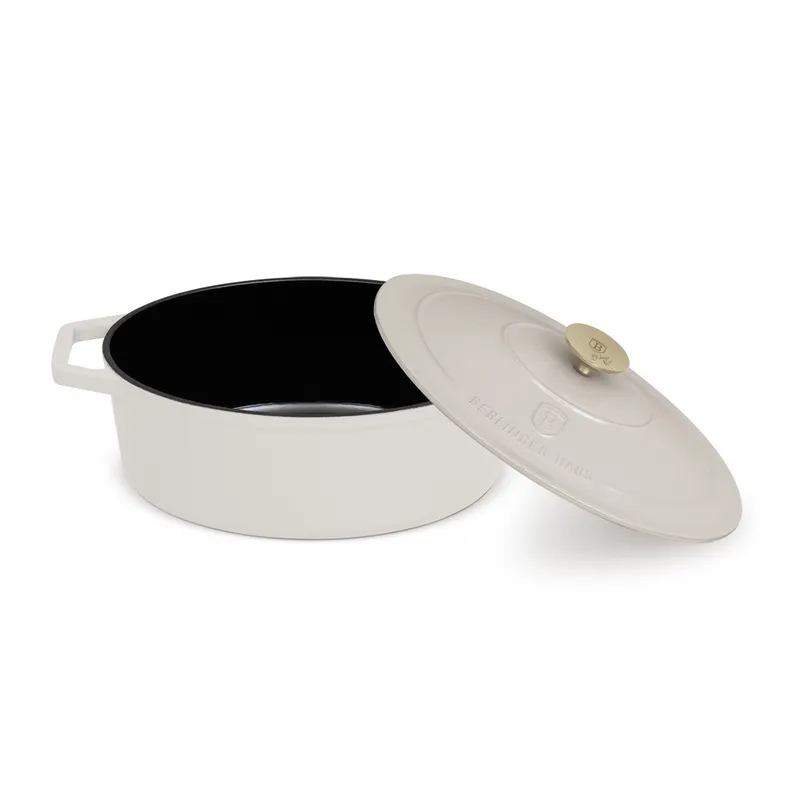 Garnek Żeliwny Owalny 5,56l Z Pokrywką 32cm BERLINGER HAUS Sahara BH-8967
