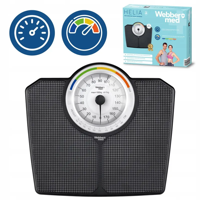 Klasyczna Waga Łazienkowa Mechaniczna Analogowa Do 180 kg
