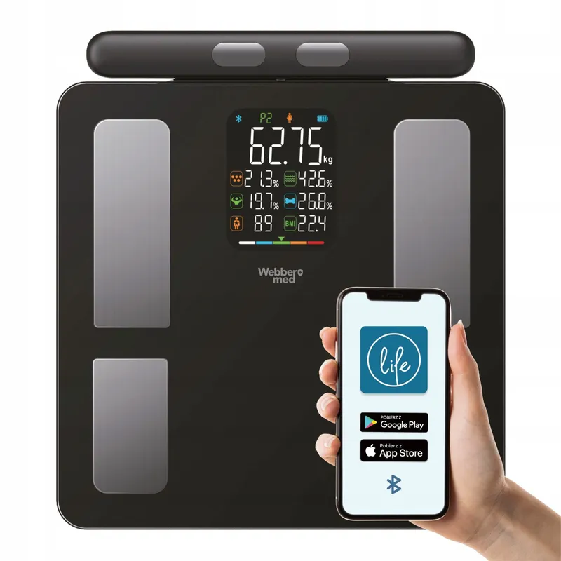 Waga Łazienkowa Analityczna 15 Parametrów Apple Health Fit