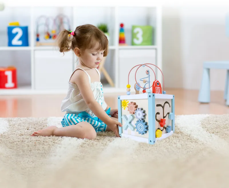 Zabawka Kostka Edukacyjna Sorter +klocki Polecana Kolorowa