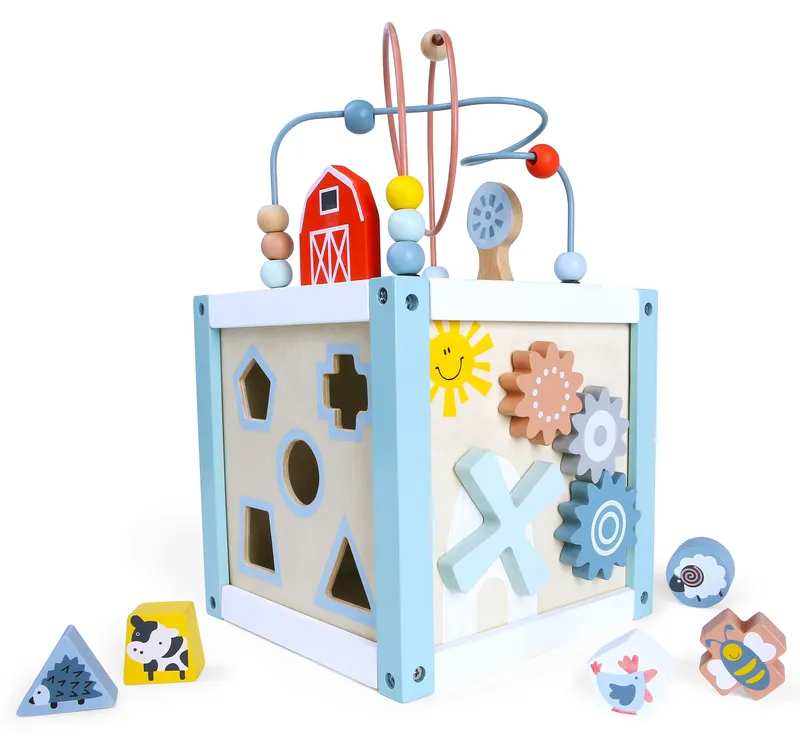 Zabawka Kostka Edukacyjna Sorter +klocki Polecana Kolorowa