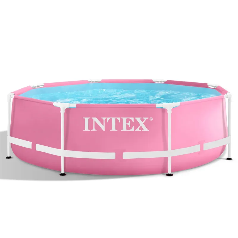 Basen Stelażowy Okrągły Dla Dzieci 244x76 cm INTEX 28290 - Różowy