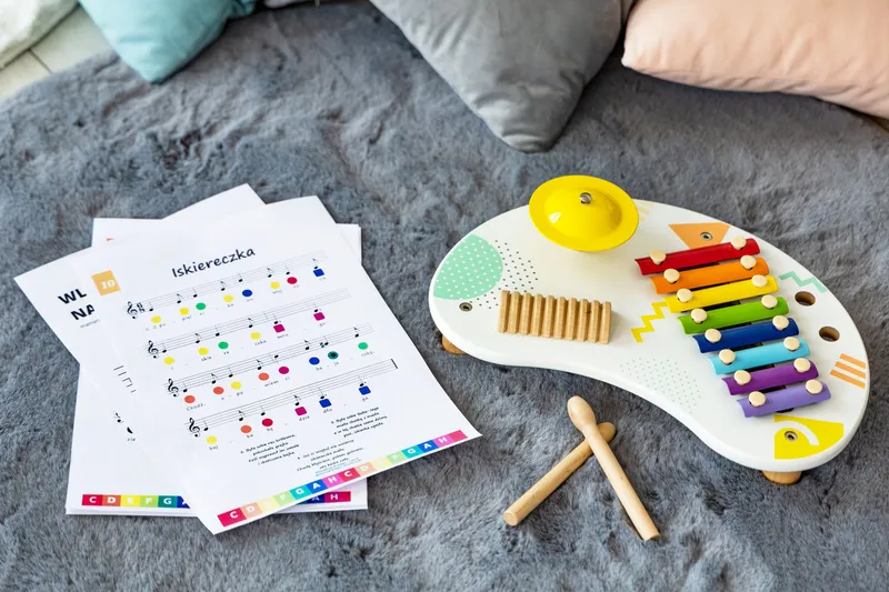 Stolik Z Instrumentami Stół Muzyczny Cymbałki +18M Premium