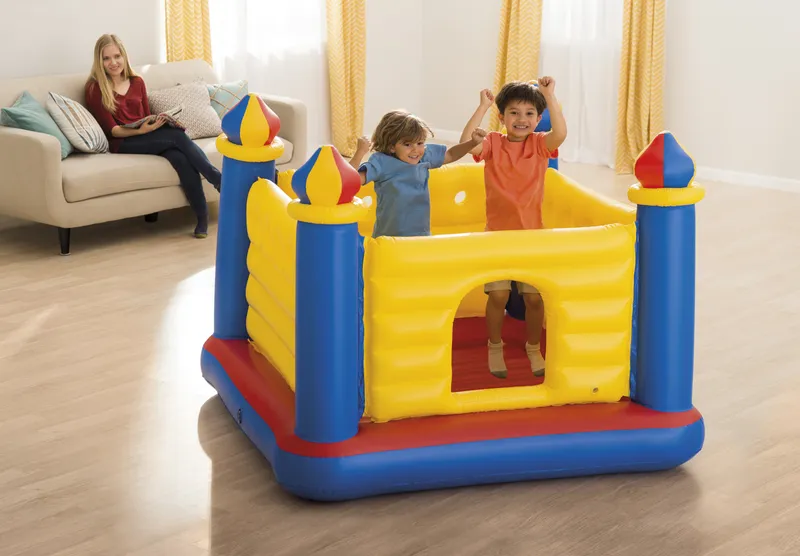 Dmuchana Trampolina Zamek Dla Dzieci 174x174x135 cm INTEX 48259