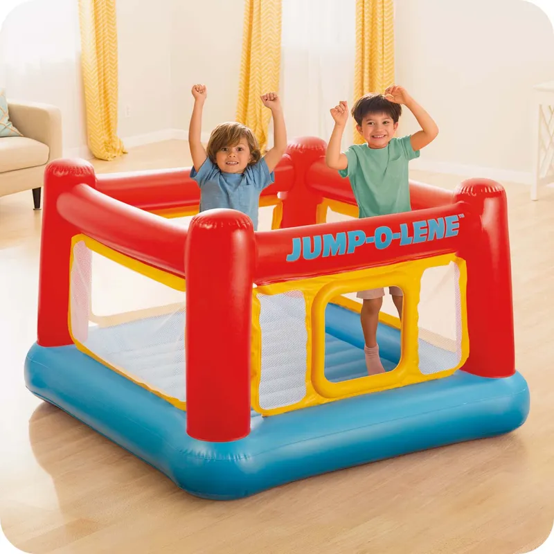 Trampolina Dmuchana Zamek 174x174x112 cm INTEX 48260