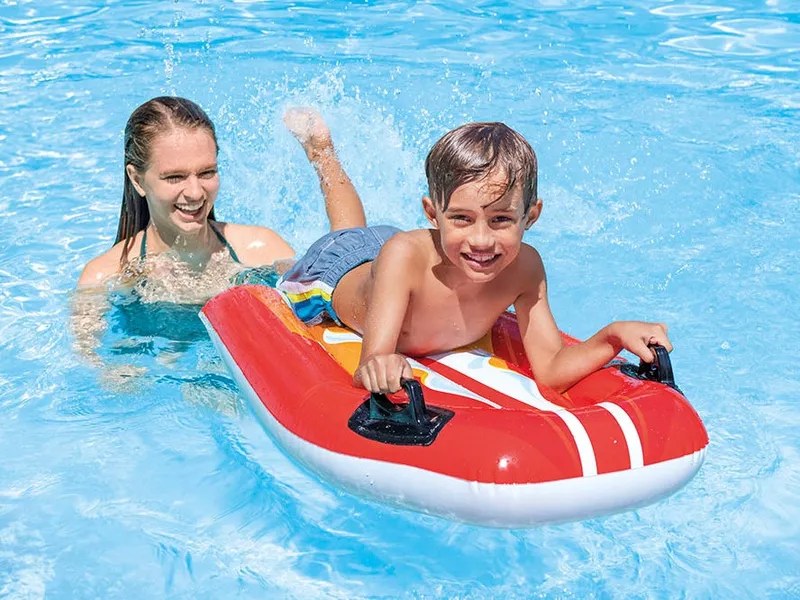 Deska Do Pływania Dmuchana Z Uchwytami Dla Dzieci INTEX 58165 RED - Czerwona