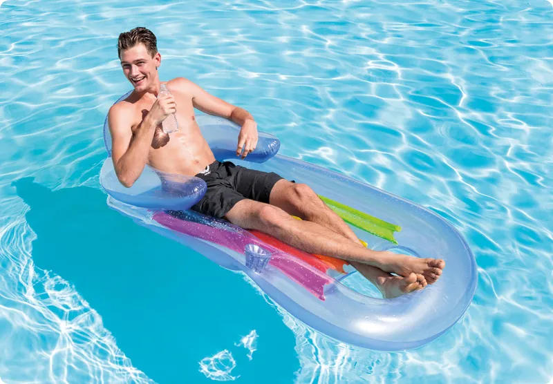 Fotel Plażowy Materac Leżak Na Basen INTEX 58802 BLUE