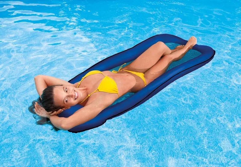 Materac Plażowy Z Siateczką Do Pływania Chłodzący INTEX 58836 BLUE - Niebieski