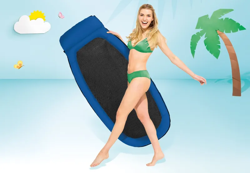 Materac Plażowy Z Siateczką Do Pływania Chłodzący INTEX 58836 BLUE - Niebieski