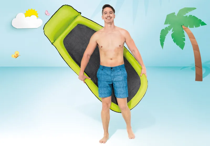 Materac Plażowy Z Siateczką Do Pływania Chłodzący INTEX 58836 GREEN - Zielony