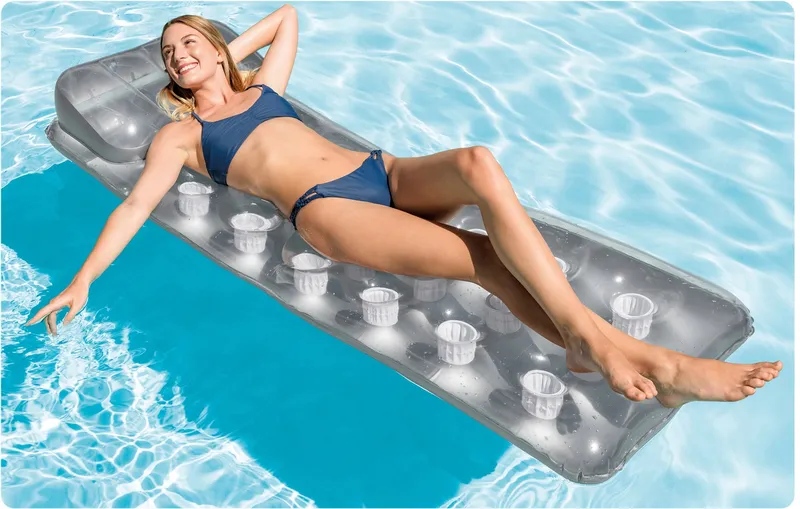 Materac Dmuchany Z Zagłówkiem Wodny Na Plażę INTEX 58894