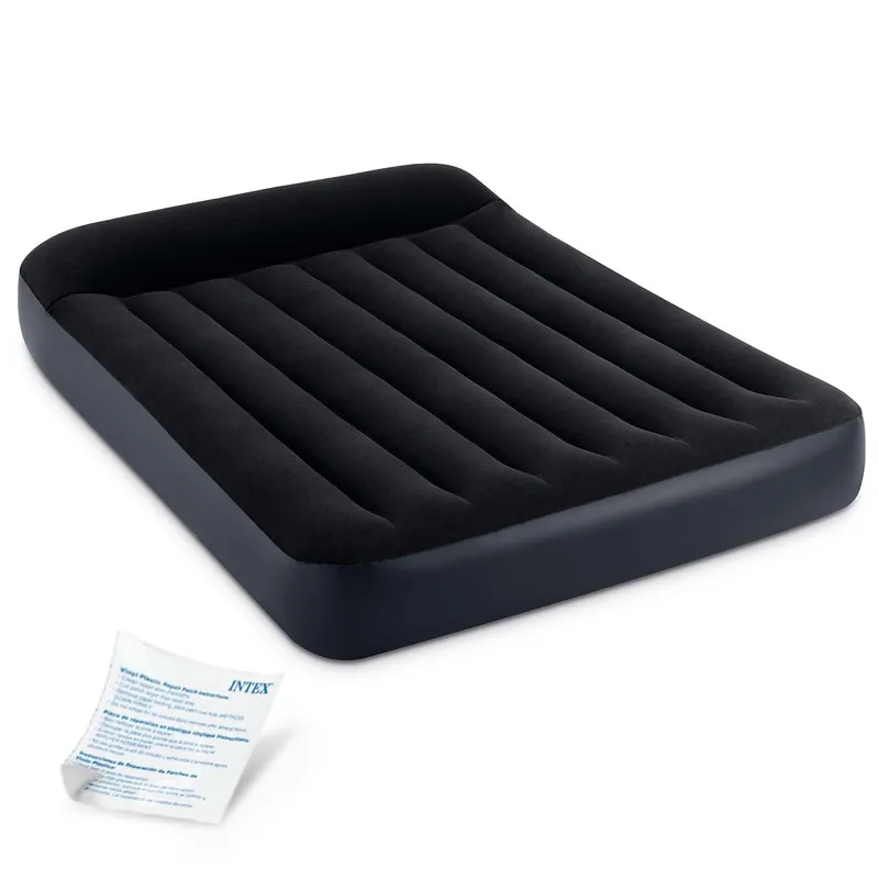 Materac Dmuchany Dwuosobowy 191x137x25 cm Łóżko Z Zagłówkiem INTEX 64142