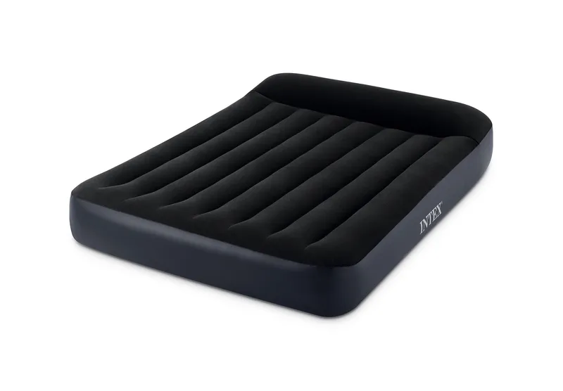 Materac Dmuchany 191x137 cm Dwuosobowy Z Pompką Łóżko Welur INTEX 64148ND
