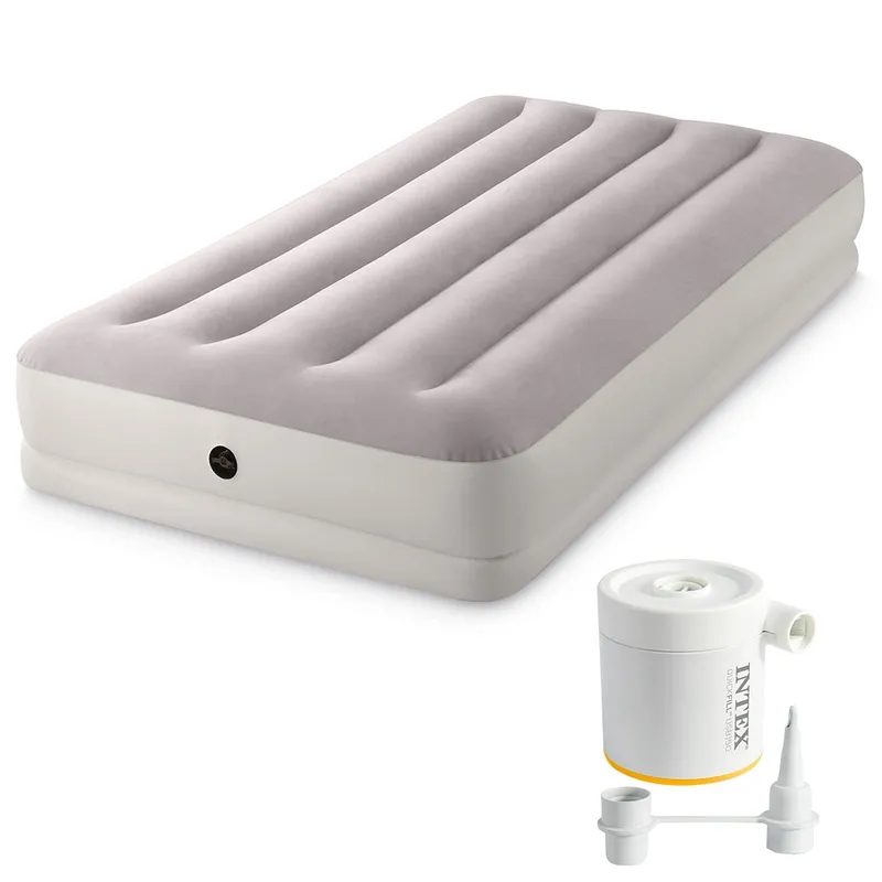 Materac Pompowany Do Spania 191x99x30 cm Jednosobowy Z Pompką USB INTEX