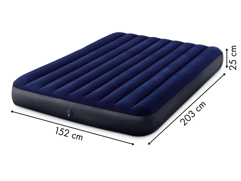 Duży Materac Dmuchany 203x152 cm Dwuosobowy INTEX 64759