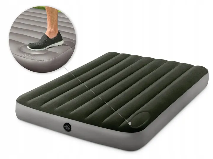 Duży Materac Dmuchany 203x152 cm Dwuosobowy Z Pompką INTEX 64763
