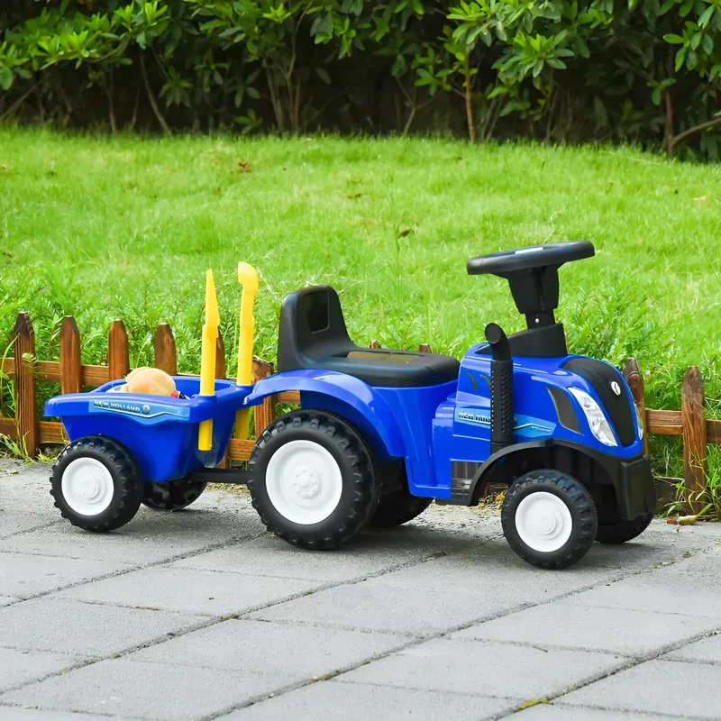 Jeździk Traktor New Holland Przyczepką Dla Dzieci Kierownica
