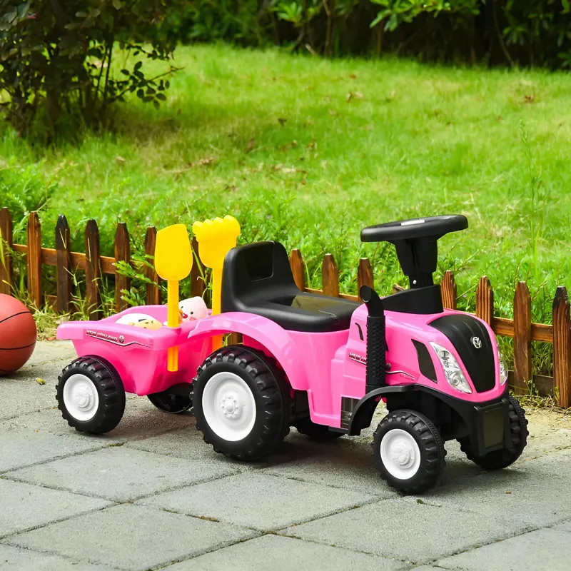 Jeździk Traktor New Holland Przyczepką Interaktywna Dźwięki