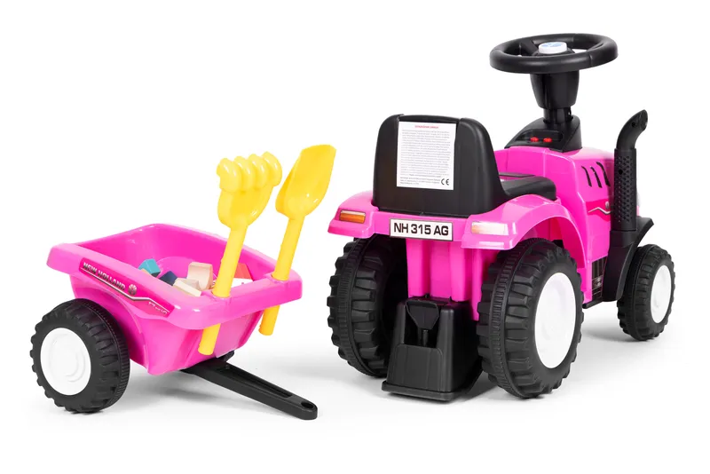 Jeździk Traktor New Holland Przyczepką Interaktywna Dźwięki