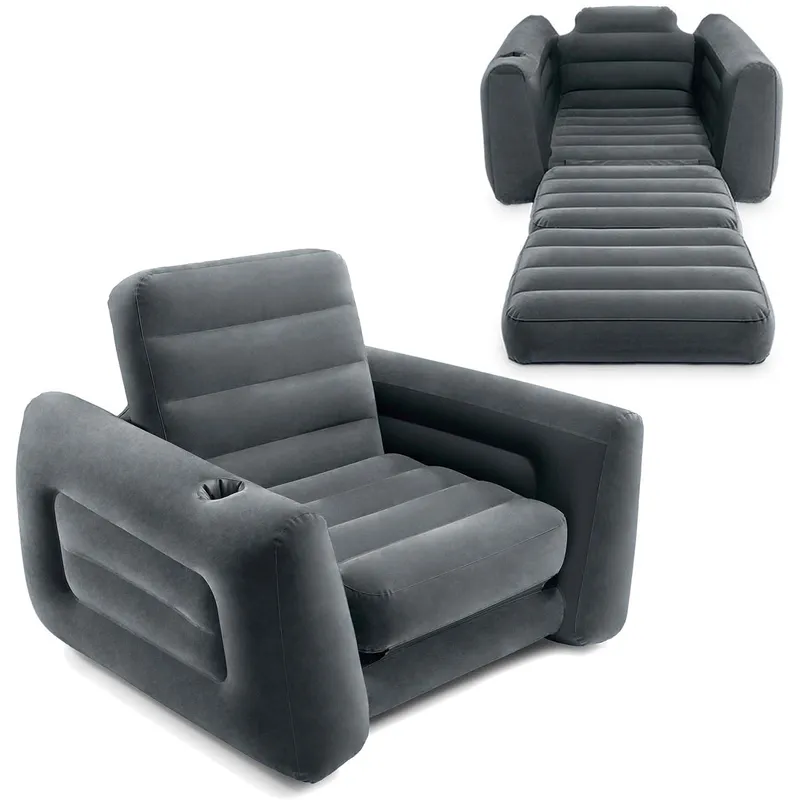 Pompowany Fotel Materac Leżanka Łóżko 2w1 INTEX 66551NP