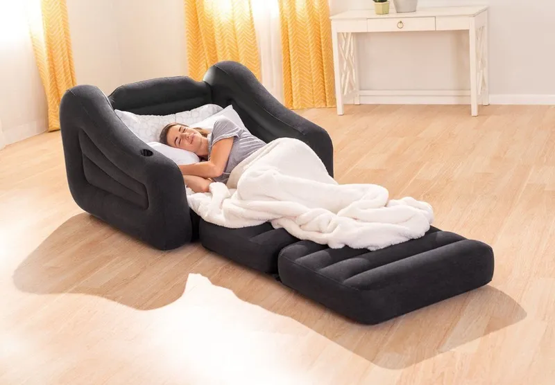 Pompowany Fotel Materac Leżanka Łóżko 2w1 INTEX 66551NP