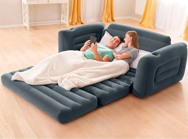 Sofa Dmuchana Rozkładana Duże Łóżko Materac 2w1 INTEX 66552