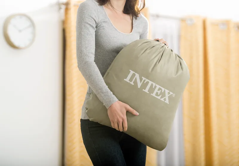 Materac Dmuchany Z Bandami Głębokie Łóżko Dla Dziecka + Pompka INTEX 66810