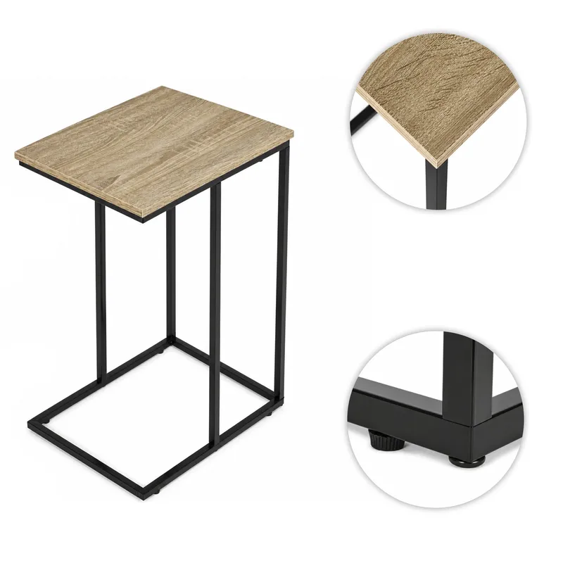 Stolik Pomocniczy Boczny Pod Laptopa Metalowy Stelaż Loft