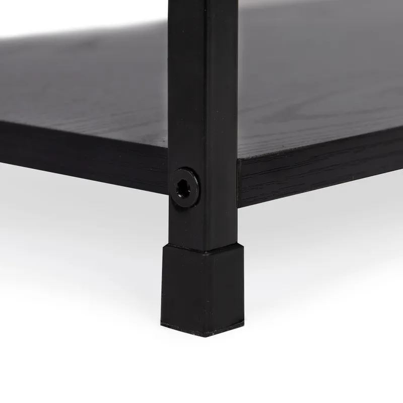 Regał Modułowy Drewniany Metalowa Rama Szeroki Loft Półki