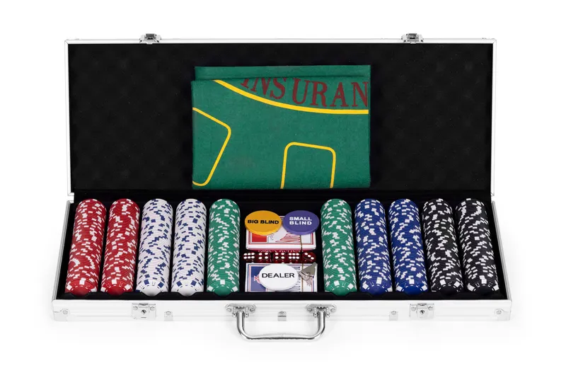 Zestaw Do Pokera Blackjacka 500 Żetonów Talie Kart Kości