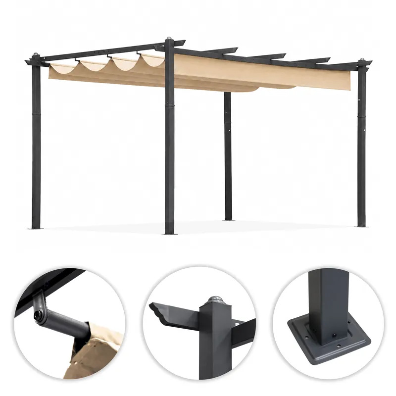Pergola Ogrodowa 3x4 Altana GRUND - Beżowa