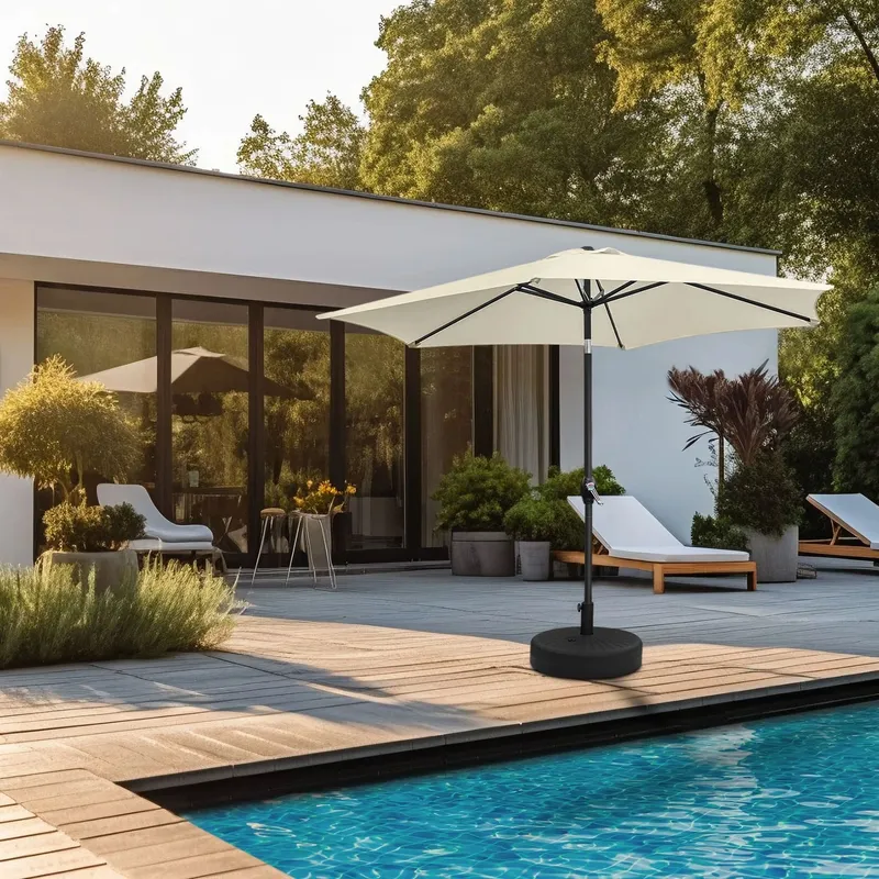 Parasol Ogrodowy Składany Regulowany 210 cm Olden - Beżowy
