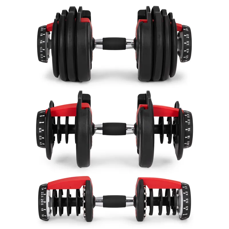 Hantel Regulowany Żeliwny Podstawką Obciążenie 2,5-24 kg