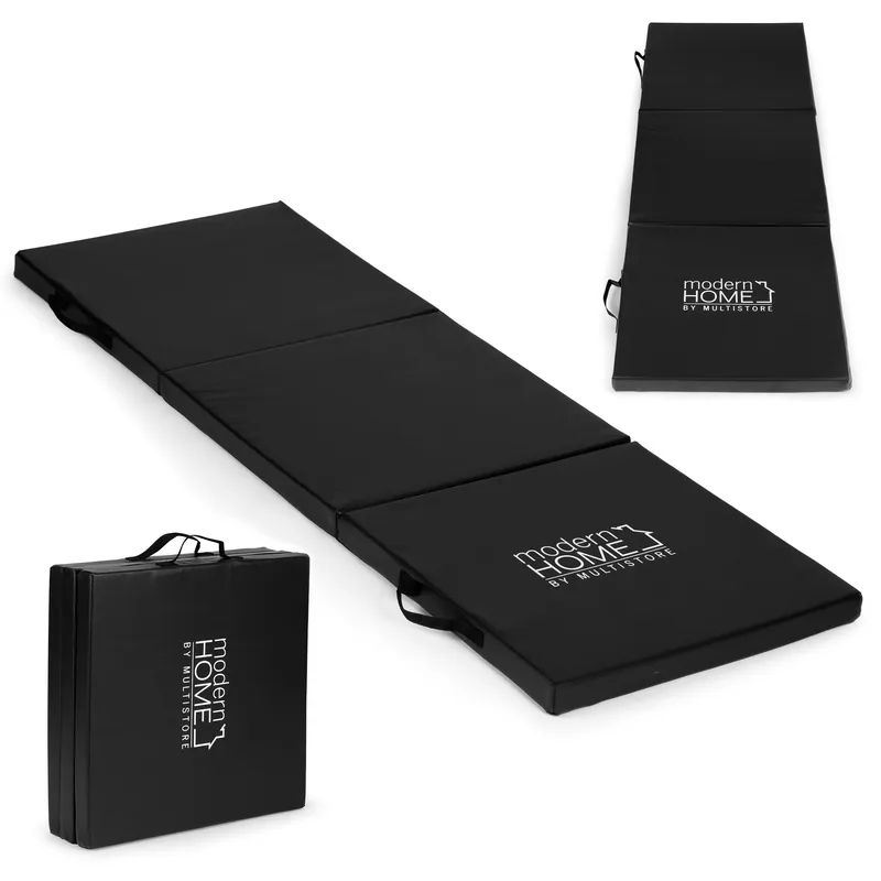 Materac Gimnastyczny Do Ćwiczeń Fitness 182x60 cm - Czarny
