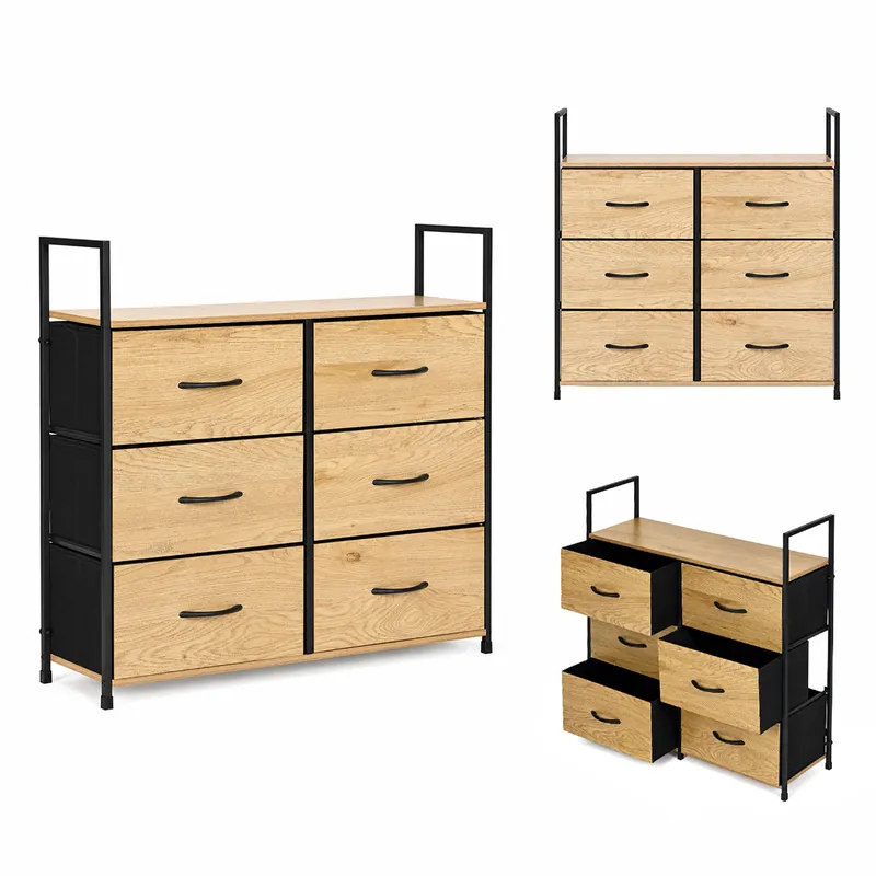 Szafka Szufladami Materiałowymi Regał 80 cm Organizer Loft